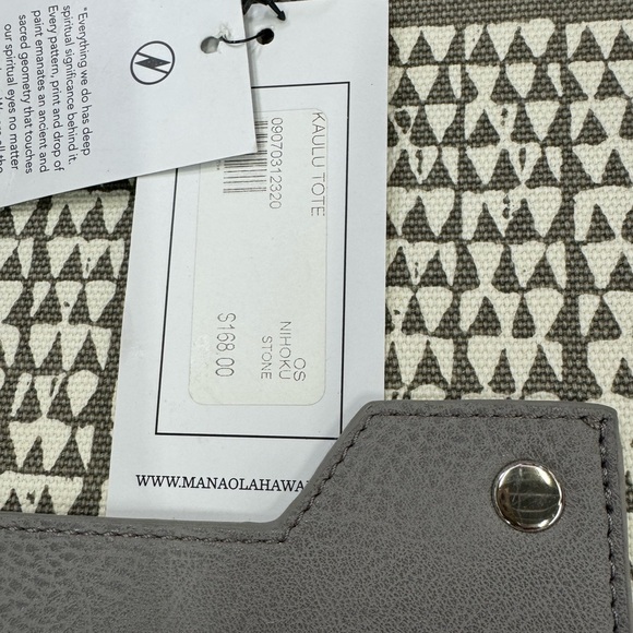 NWT! Manaola Hawaii Large Kaulu Tote Nihoku Stone - Picture 2 of 15